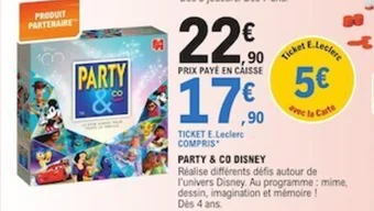 E.Leclerc PARTY & CO DISNEY offre