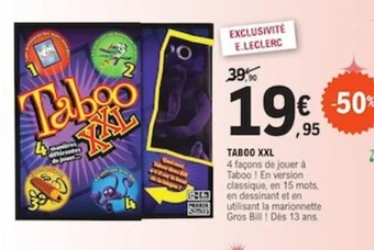 E.Leclerc TABOO XXL offre