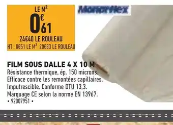 Brico Cash Film sous dalle 4 X 10 M offre