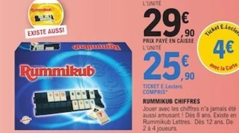 E.Leclerc RUMMIKUB CHIFFRES offre