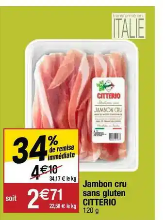 Migros Jambon Cru Sans Gluten Citterio offre