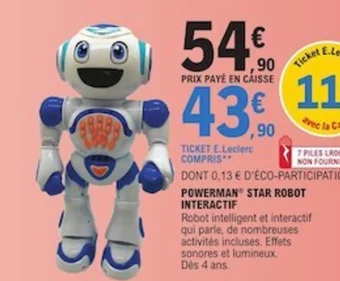 E.Leclerc POWERMAN STAR ROBOT INTERACTIF offre