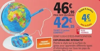 E.Leclerc EXPLORAGLOBE INTERACTIF offre