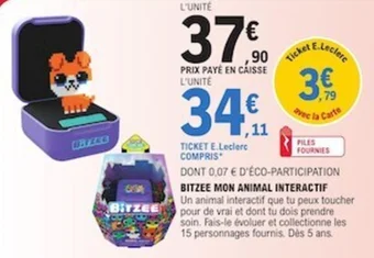E.Leclerc BITZEE MON ANIMAL INTERACTIF offre