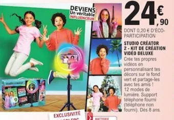 E.Leclerc STUDIO CREATOR 2- KIT DE CRÉATION VIDEO DELUXE offre