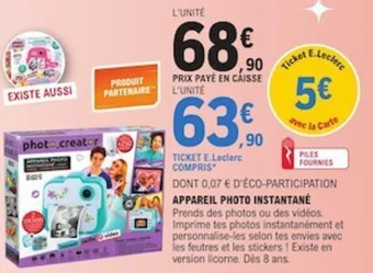 APPAREIL PHOTO INSTANTANÉ