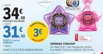 E.Leclerc KIDIMAGIC STARLIGHT offre