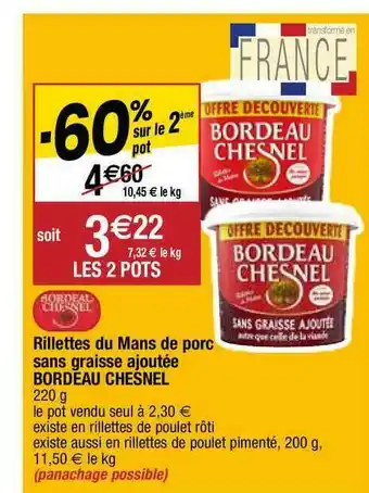 Rillettes Du Mans De Porc Sans Graisse Ajoutée Bordeau Chesnel