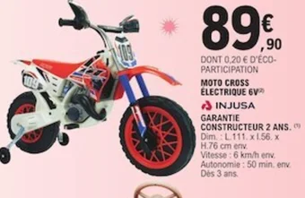 E.Leclerc MOTO CROSS ÉLECTRIQUE 6V offre