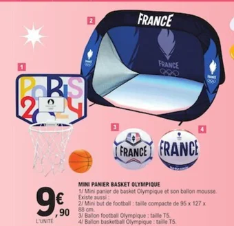E.Leclerc MINI PANIER BASKET OLYMPIQUE offre