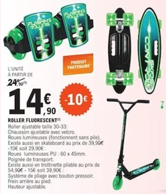 E.Leclerc ROLLER FLUORESCENT offre