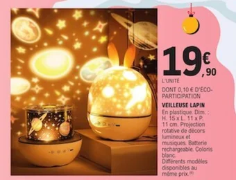 E.Leclerc VEILLEUSE LAPIN offre