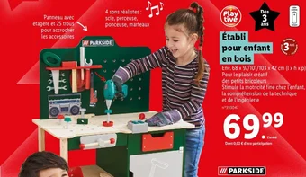 Lidl Établi pour enfant offre