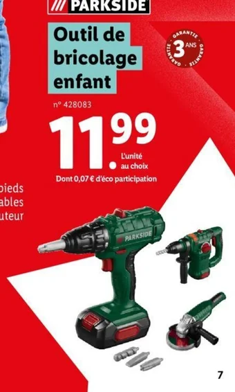 Lidl Outil de bricolage enfant offre