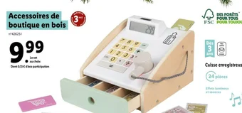 Lidl Accessoires de boutique en bois offre