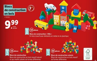 Lidl Blocs de construction en bois offre