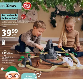 Lidl Set de chemin de fer en bois offre