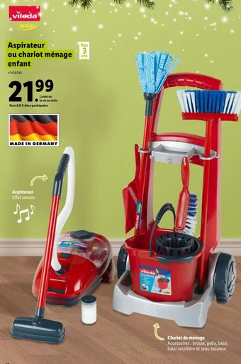 Lidl Aspirateur ou chariot ménage enfant offre