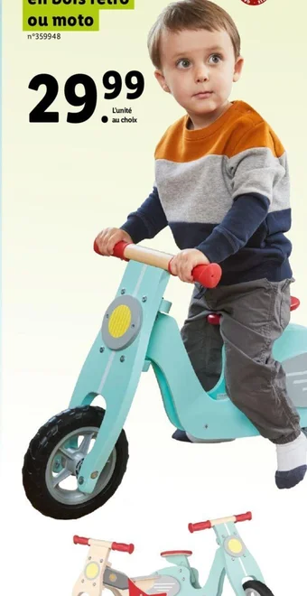 Lidl Draisienne en bois rétro ou moto offre