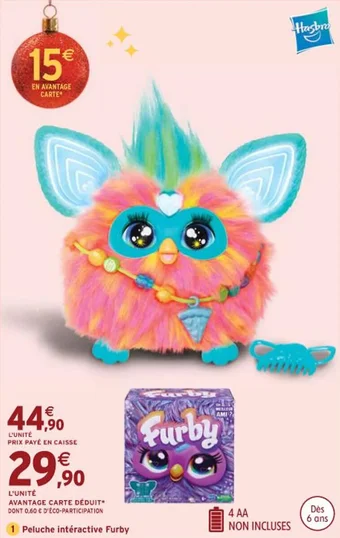 Intermarché Peluche intéractive Furby offre