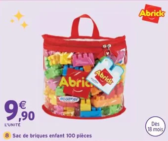 Intermarché Sac de briques enfant 100 pièces offre