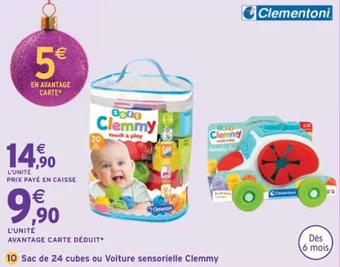Sac de 24 cubes ou Voiture sensorielle Clemmy