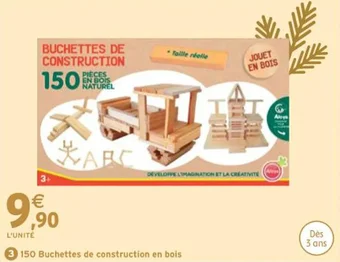 Intermarché 150 Buchettes de construction en bois offre