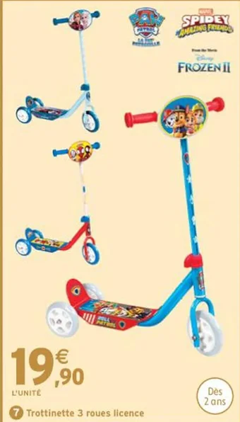 Trottinette 3 roues licence