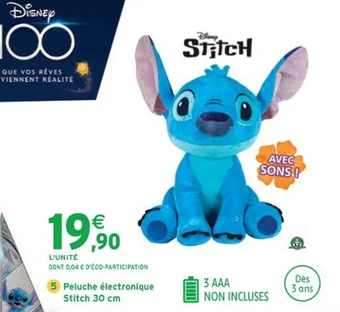 Peluche électronique Stitch 30 cm