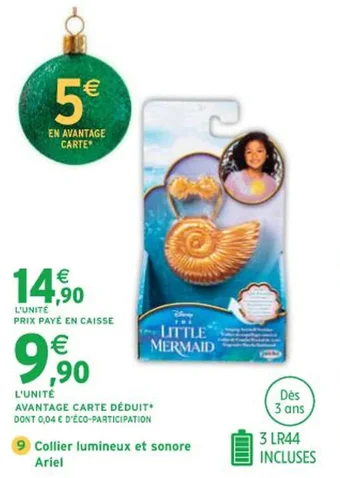 Intermarché Collier lumineux et sonore Ariel offre