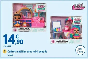 Intermarché Coffret mobilier avec mini poupée L.O.L offre
