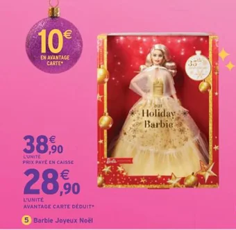 Intermarché Barbie Joyeux Noël offre