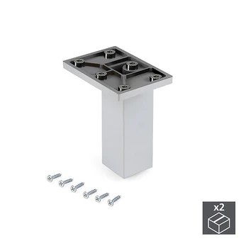 Bricomarché Emuca pied pour meubles, central, réglable 100 - 110 mm, plastique, chromé offre