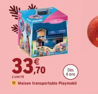 Intermarché Maison transportable Playmobil offre
