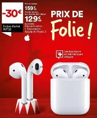 BUT Ecouteurs apple airpods 2 offre
