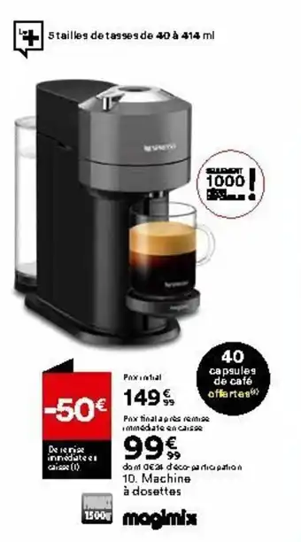 BUT Machine à dosettes offre