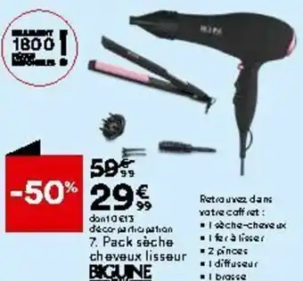 BUT Pack sèche cheveux lisseur offre