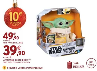 Intermarché Figurine Grogu animatronique offre