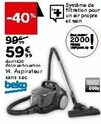 BUT Aspirateur sans sac offre