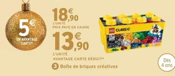 Intermarché Boîte de briques créatives offre