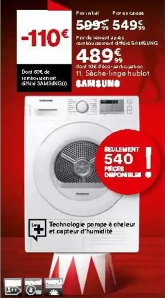 BUT Sèche-linge hublot offre