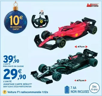 Intermarché Voiture F1 radiocommandée 1:12e offre