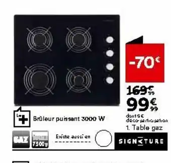 BUT Table gaz offre