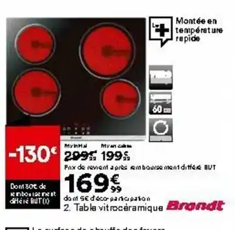BUT Table vitrocéramique offre