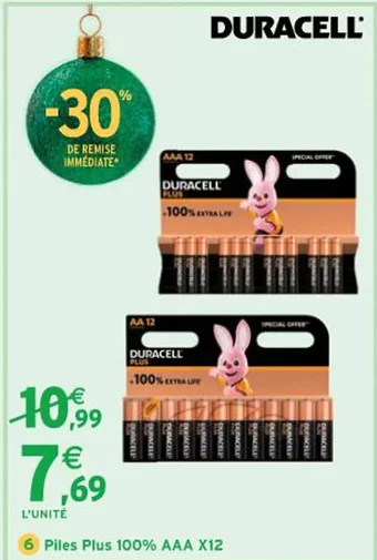 Intermarché Piles Plus 100% AAA X12 offre