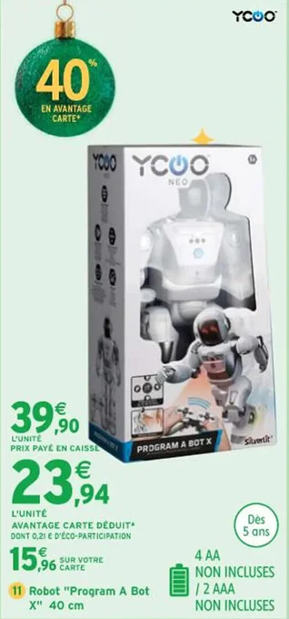 Intermarché Robot "Program A Bot X" 40 cm offre