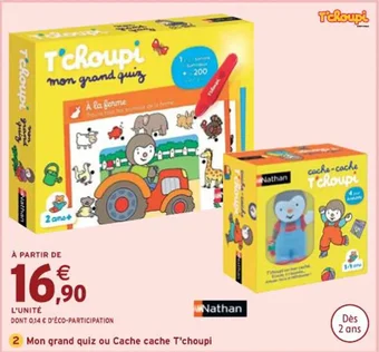 Intermarché Mon grand quiz ou Cache cache T'choupi offre