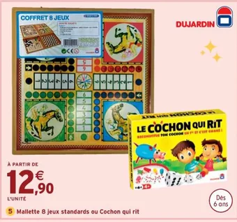 Intermarché Mallette 8 jeux standards ou Cochon qui rit offre