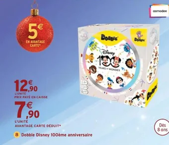 Intermarché Dobble Disney 100ème anniversaire offre