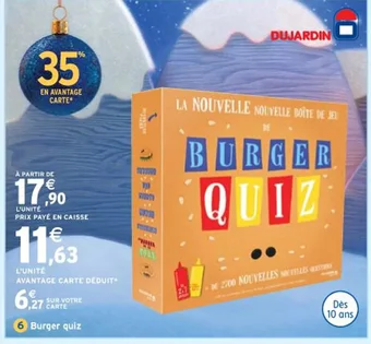 Intermarché Burger quiz offre